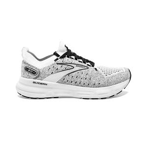 Brooks Glycerin StealthFit 20 Mens Road Running Shoes White/Grey/Black | USA-OJH821309